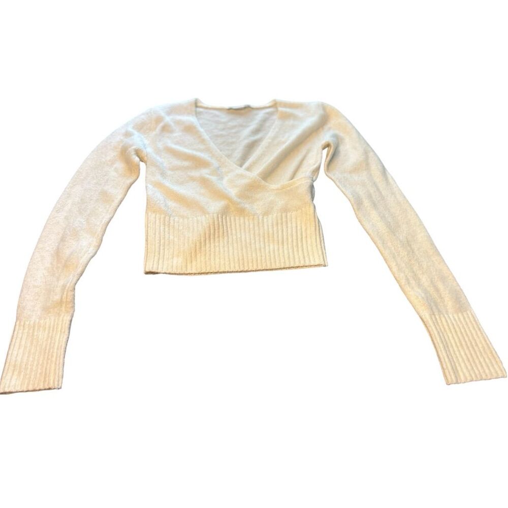 Abercrombie‎ and finch Women's V-Neck Pullover Sweater White Size S Petites
